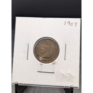 1907 Indian Head Cent in 2x2 Flip